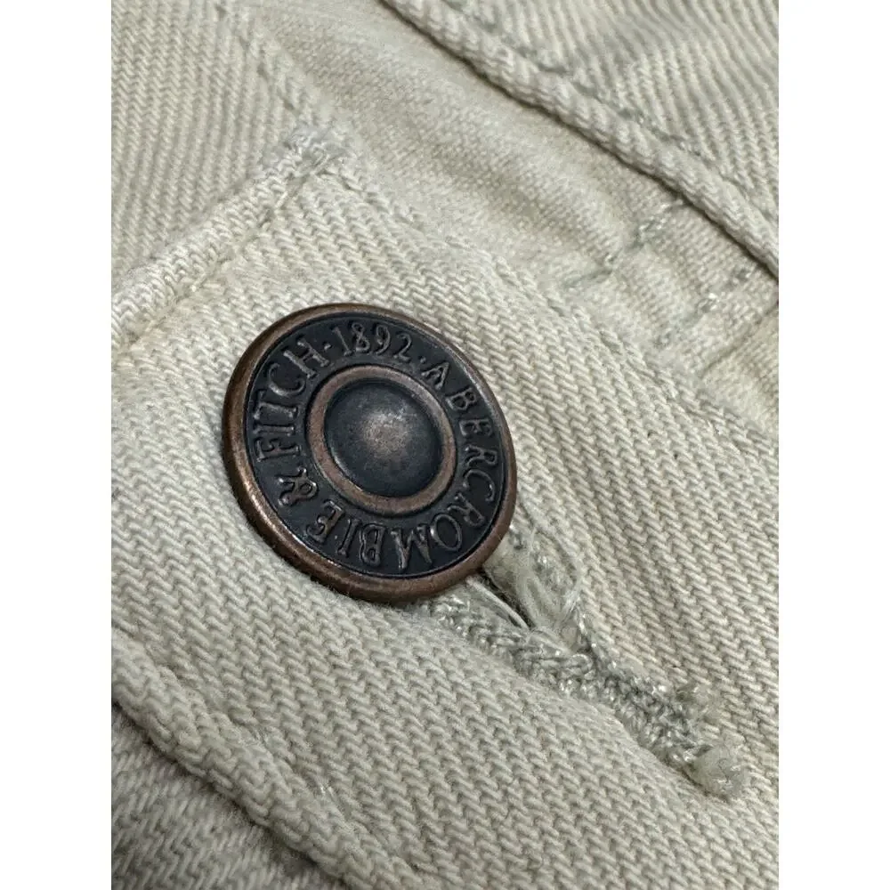 Abercrombie & Fitch Men 34x32 Tan Button Fly Slim Straight Leg Jeans Casual - Picture 3 of 10